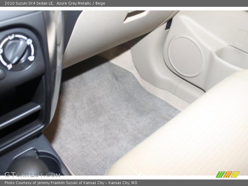 Azure Grey Metallic / Beige 2010 Suzuki SX4 Sedan LE