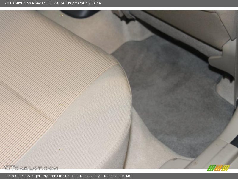 Azure Grey Metallic / Beige 2010 Suzuki SX4 Sedan LE