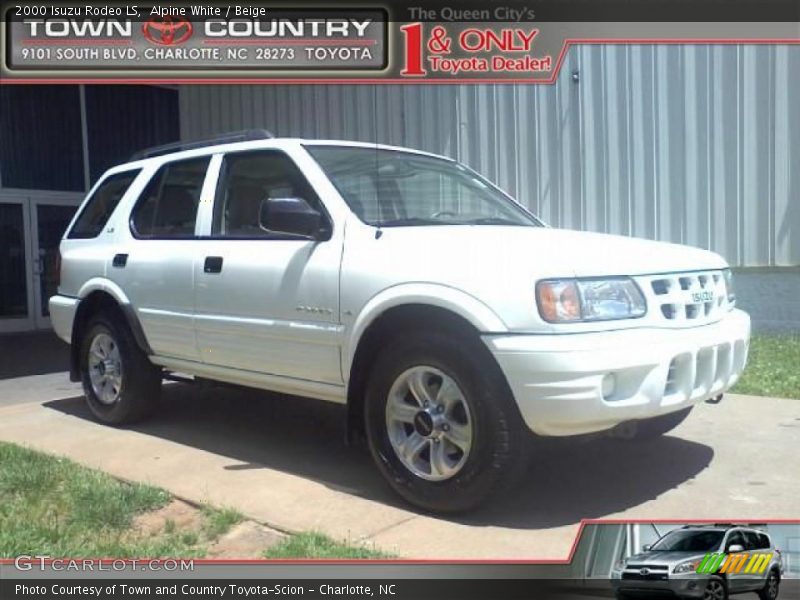 Alpine White / Beige 2000 Isuzu Rodeo LS