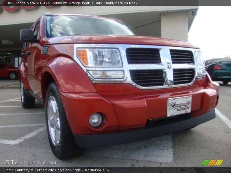 Sunburst Orange Pearl / Dark Khaki/Medium Khaki 2008 Dodge Nitro SLT 4x4