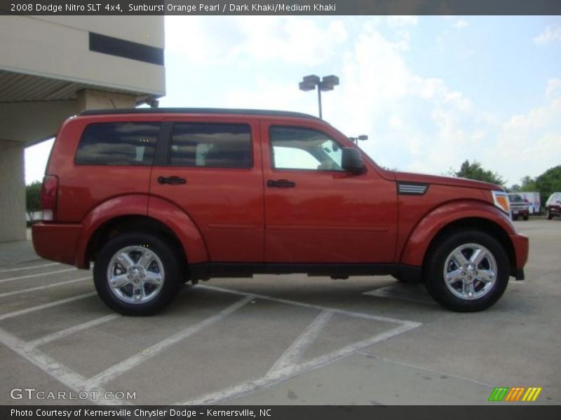 Sunburst Orange Pearl / Dark Khaki/Medium Khaki 2008 Dodge Nitro SLT 4x4