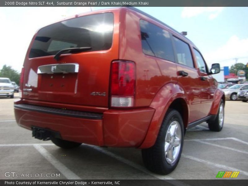 Sunburst Orange Pearl / Dark Khaki/Medium Khaki 2008 Dodge Nitro SLT 4x4