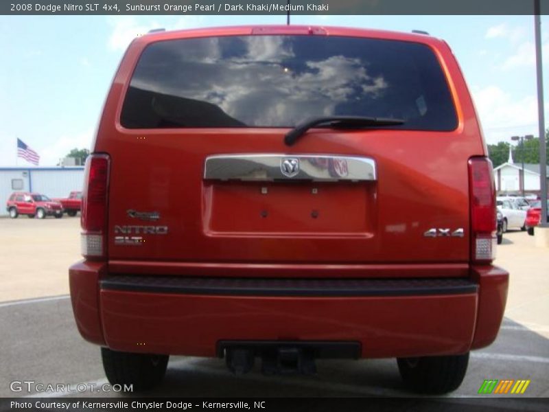 Sunburst Orange Pearl / Dark Khaki/Medium Khaki 2008 Dodge Nitro SLT 4x4