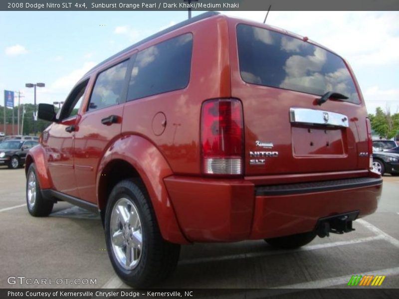 Sunburst Orange Pearl / Dark Khaki/Medium Khaki 2008 Dodge Nitro SLT 4x4