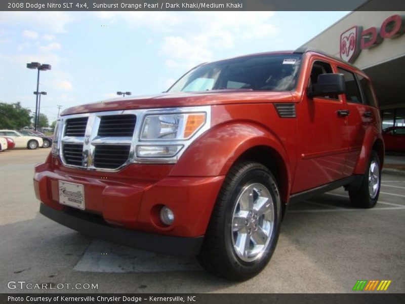 Sunburst Orange Pearl / Dark Khaki/Medium Khaki 2008 Dodge Nitro SLT 4x4
