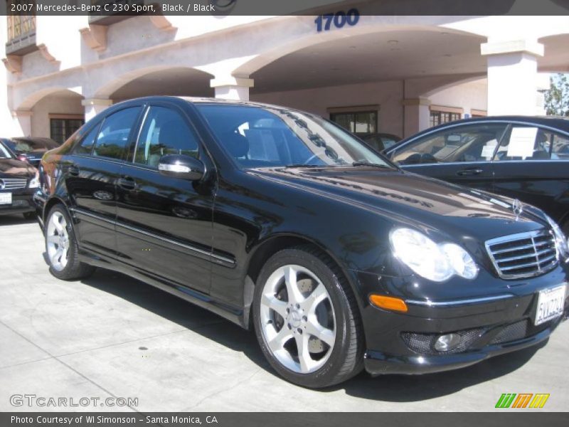 Black / Black 2007 Mercedes-Benz C 230 Sport