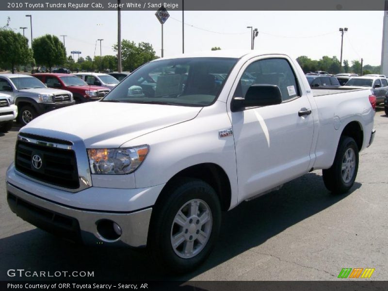Super White / Sand Beige 2010 Toyota Tundra Regular Cab