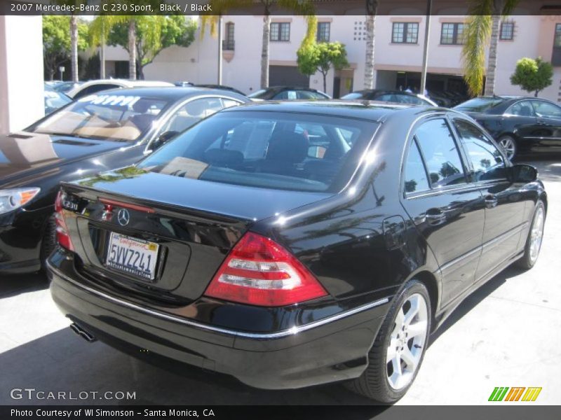 Black / Black 2007 Mercedes-Benz C 230 Sport