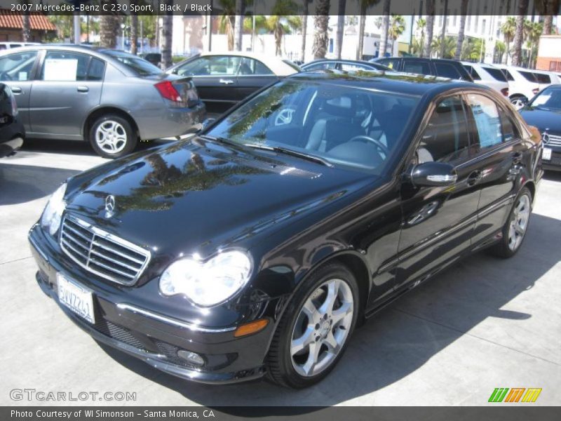 Black / Black 2007 Mercedes-Benz C 230 Sport
