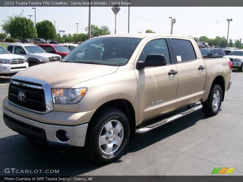 Sandy Beach Metallic / Sand Beige 2010 Toyota Tundra TRD CrewMax