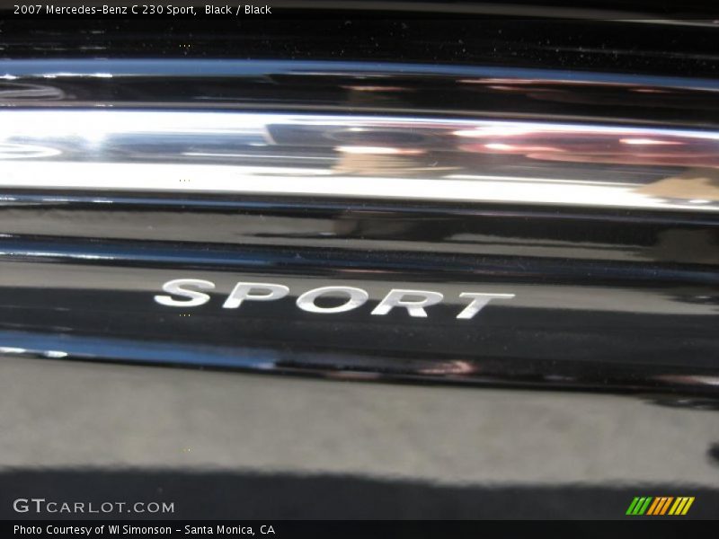 Black / Black 2007 Mercedes-Benz C 230 Sport