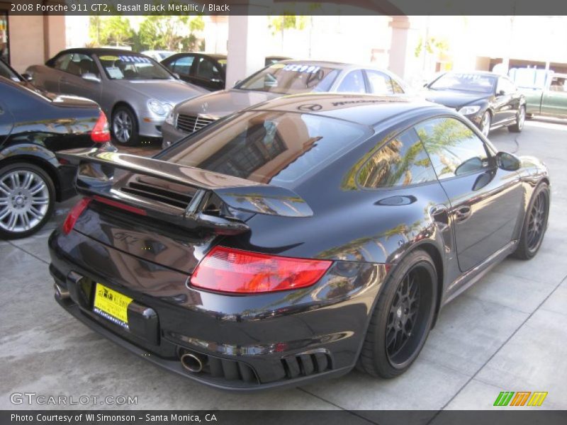 Basalt Black Metallic / Black 2008 Porsche 911 GT2