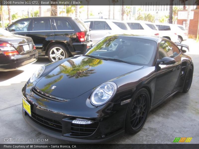 Basalt Black Metallic / Black 2008 Porsche 911 GT2