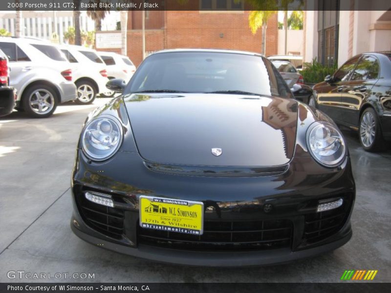 Basalt Black Metallic / Black 2008 Porsche 911 GT2