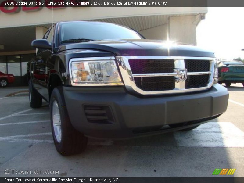 Brilliant Black / Dark Slate Gray/Medium Slate Gray 2008 Dodge Dakota ST Crew Cab 4x4