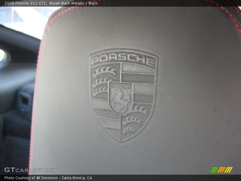 Basalt Black Metallic / Black 2008 Porsche 911 GT2