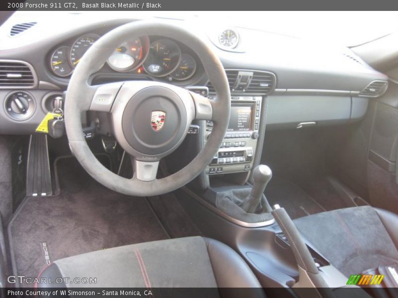 Basalt Black Metallic / Black 2008 Porsche 911 GT2