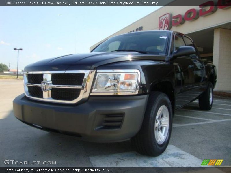 Brilliant Black / Dark Slate Gray/Medium Slate Gray 2008 Dodge Dakota ST Crew Cab 4x4