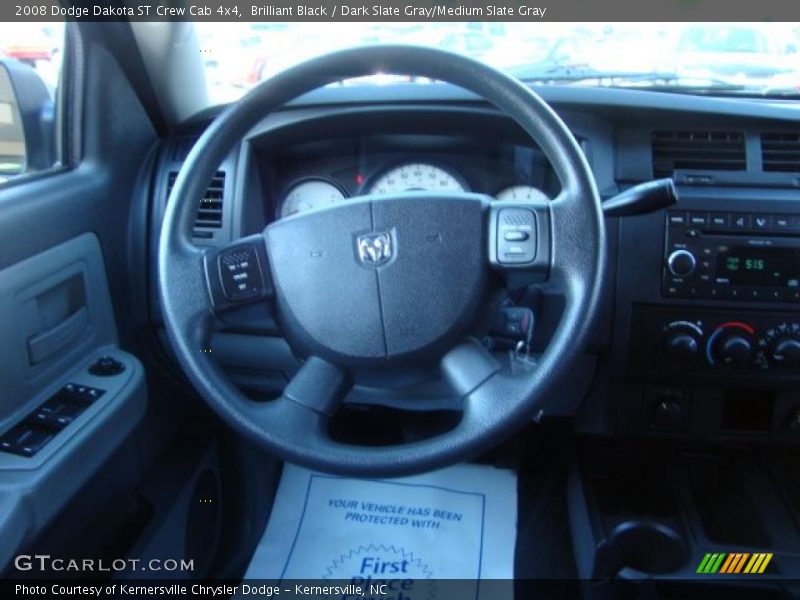 Brilliant Black / Dark Slate Gray/Medium Slate Gray 2008 Dodge Dakota ST Crew Cab 4x4