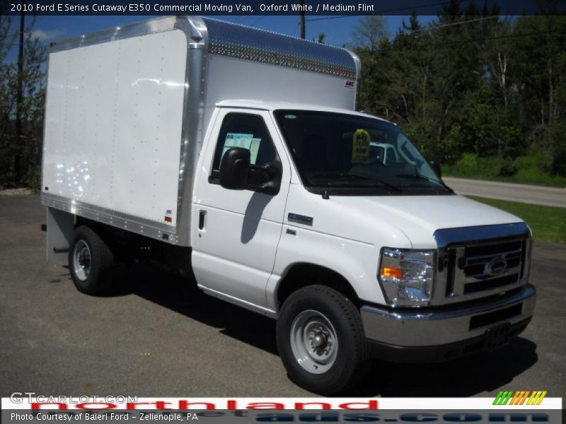 Oxford White / Medium Flint 2010 Ford E Series Cutaway E350 Commercial Moving Van