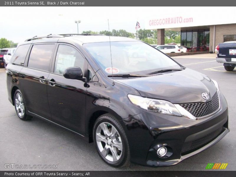 Black / Dark Charcoal 2011 Toyota Sienna SE