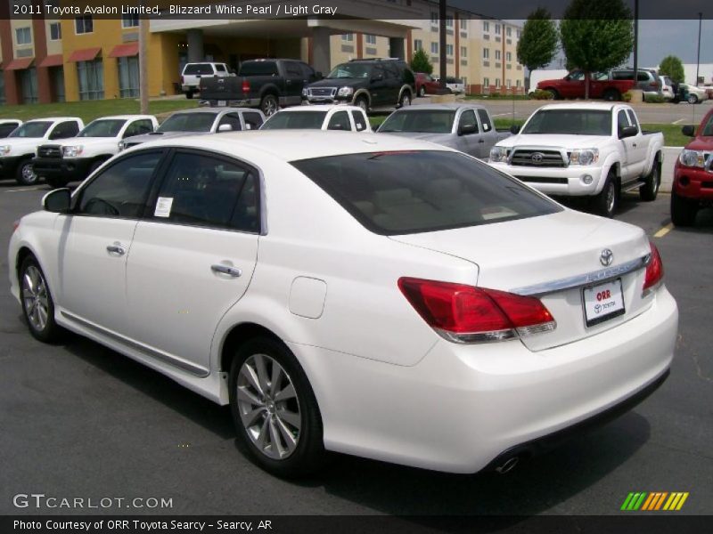 Blizzard White Pearl / Light Gray 2011 Toyota Avalon Limited