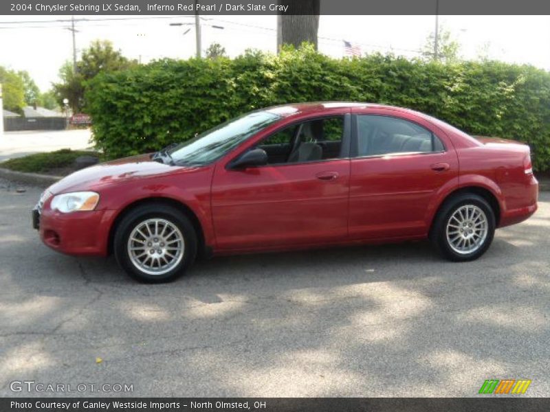Inferno Red Pearl / Dark Slate Gray 2004 Chrysler Sebring LX Sedan
