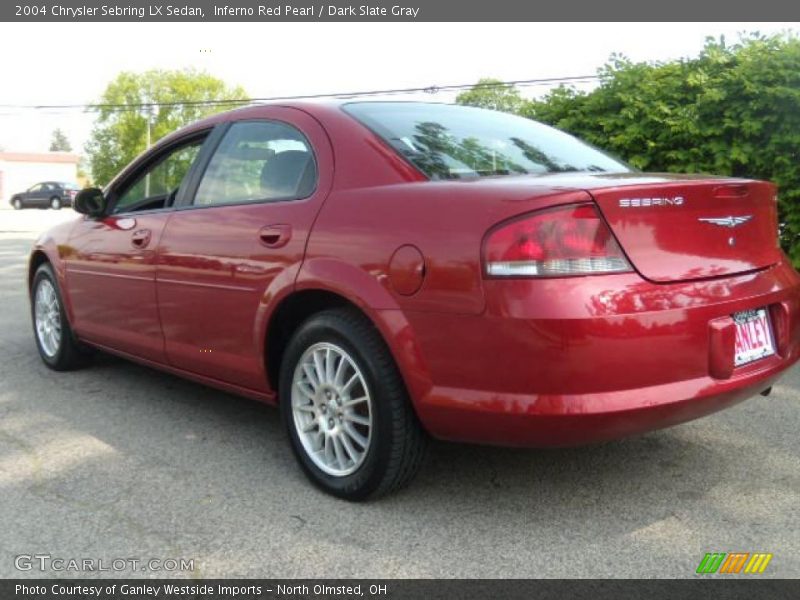 Inferno Red Pearl / Dark Slate Gray 2004 Chrysler Sebring LX Sedan