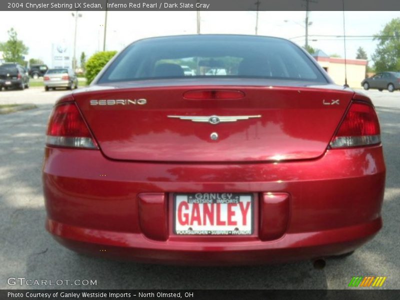Inferno Red Pearl / Dark Slate Gray 2004 Chrysler Sebring LX Sedan