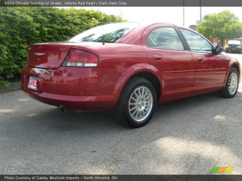 Inferno Red Pearl / Dark Slate Gray 2004 Chrysler Sebring LX Sedan