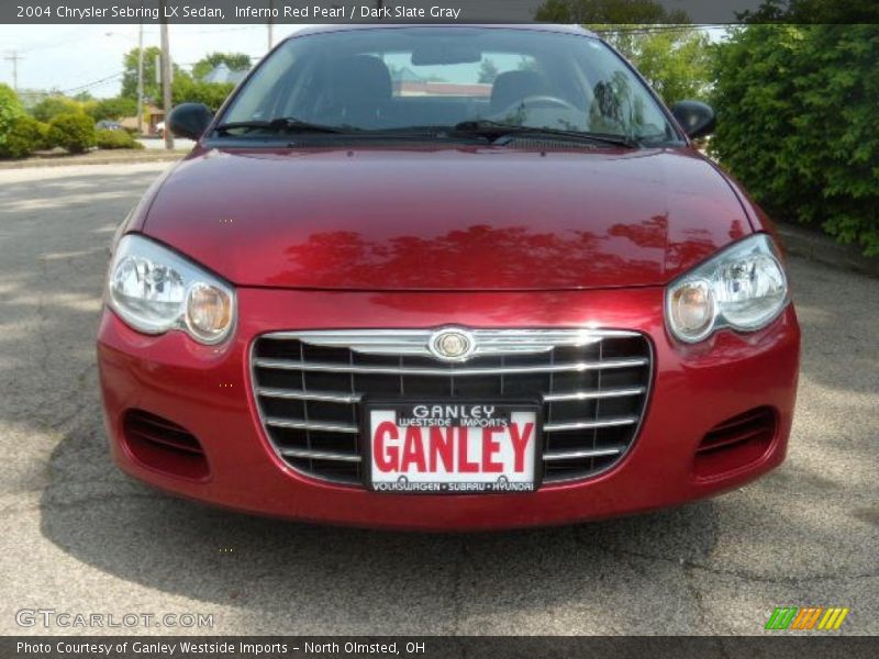 Inferno Red Pearl / Dark Slate Gray 2004 Chrysler Sebring LX Sedan