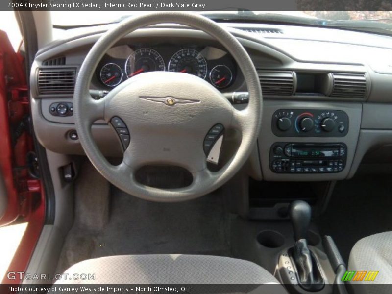 Inferno Red Pearl / Dark Slate Gray 2004 Chrysler Sebring LX Sedan