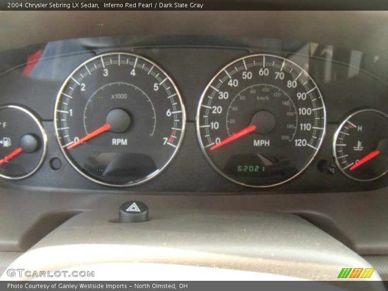 Inferno Red Pearl / Dark Slate Gray 2004 Chrysler Sebring LX Sedan