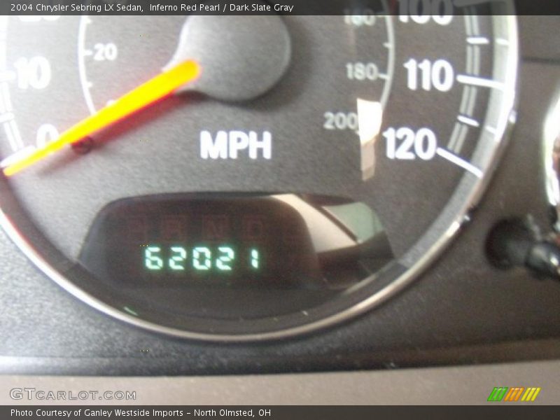 Inferno Red Pearl / Dark Slate Gray 2004 Chrysler Sebring LX Sedan