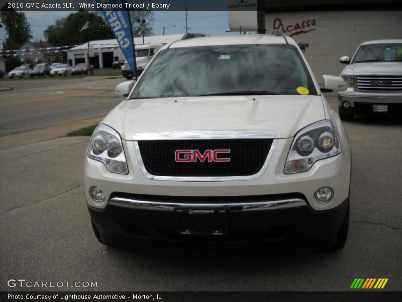 White Diamond Tricoat / Ebony 2010 GMC Acadia SLT