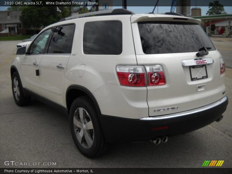 White Diamond Tricoat / Ebony 2010 GMC Acadia SLT