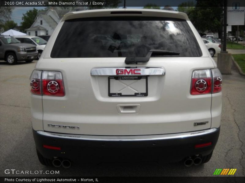 White Diamond Tricoat / Ebony 2010 GMC Acadia SLT