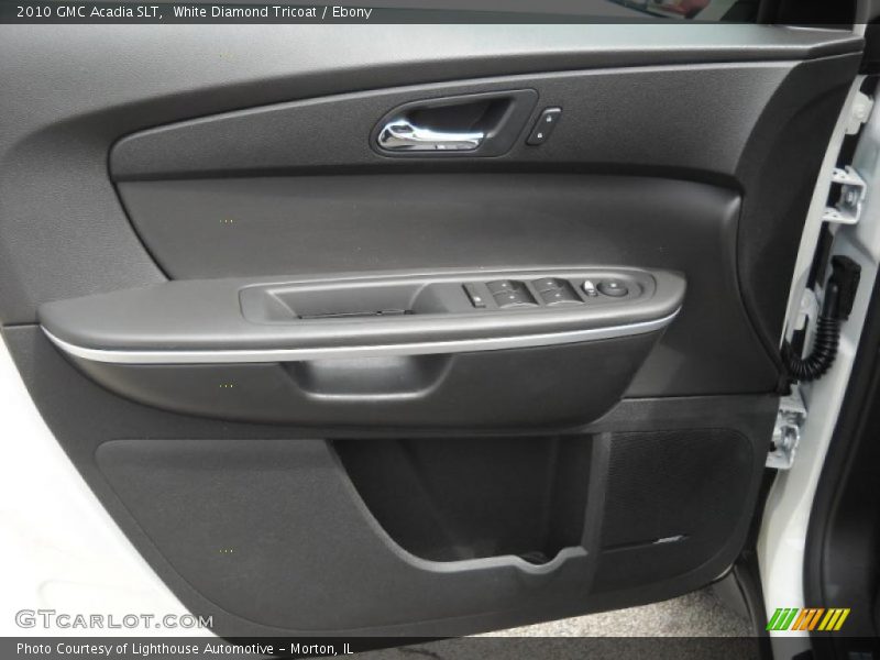 White Diamond Tricoat / Ebony 2010 GMC Acadia SLT