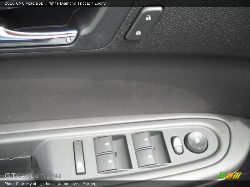 White Diamond Tricoat / Ebony 2010 GMC Acadia SLT