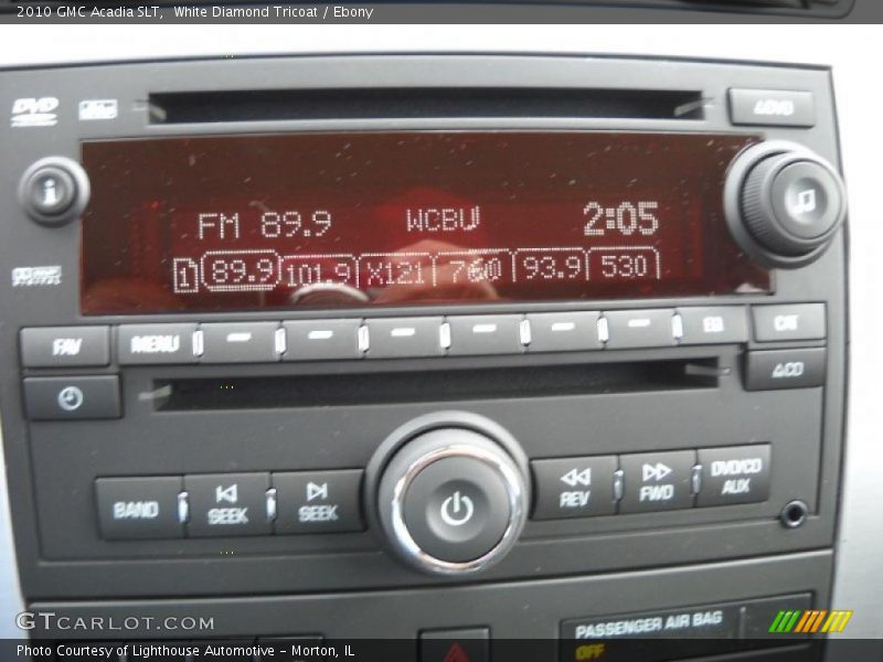 White Diamond Tricoat / Ebony 2010 GMC Acadia SLT