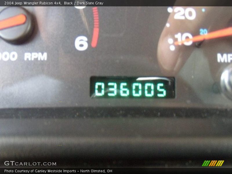 Black / Dark Slate Gray 2004 Jeep Wrangler Rubicon 4x4