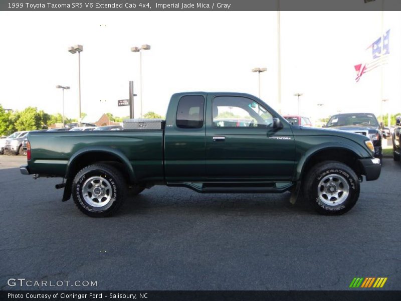 Imperial Jade Mica / Gray 1999 Toyota Tacoma SR5 V6 Extended Cab 4x4