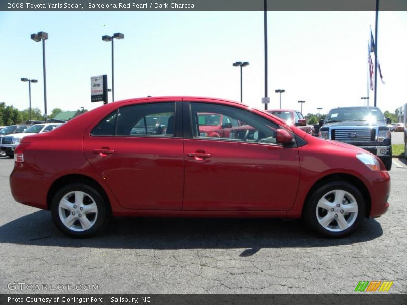 Barcelona Red Pearl / Dark Charcoal 2008 Toyota Yaris Sedan