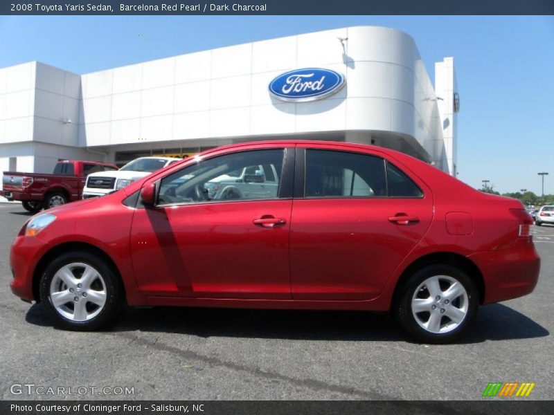 Barcelona Red Pearl / Dark Charcoal 2008 Toyota Yaris Sedan