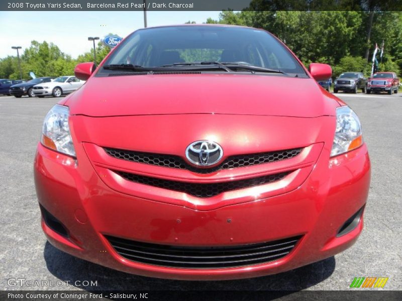 Barcelona Red Pearl / Dark Charcoal 2008 Toyota Yaris Sedan