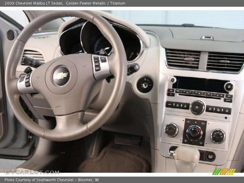 Golden Pewter Metallic / Titanium 2009 Chevrolet Malibu LT Sedan