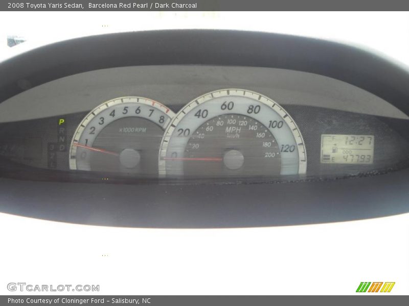 Barcelona Red Pearl / Dark Charcoal 2008 Toyota Yaris Sedan