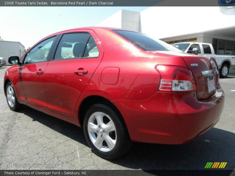 Barcelona Red Pearl / Dark Charcoal 2008 Toyota Yaris Sedan