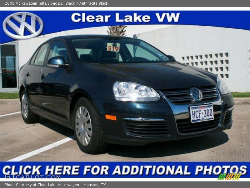 Black / Anthracite Black 2008 Volkswagen Jetta S Sedan