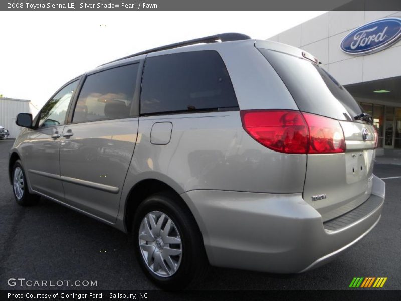 Silver Shadow Pearl / Fawn 2008 Toyota Sienna LE